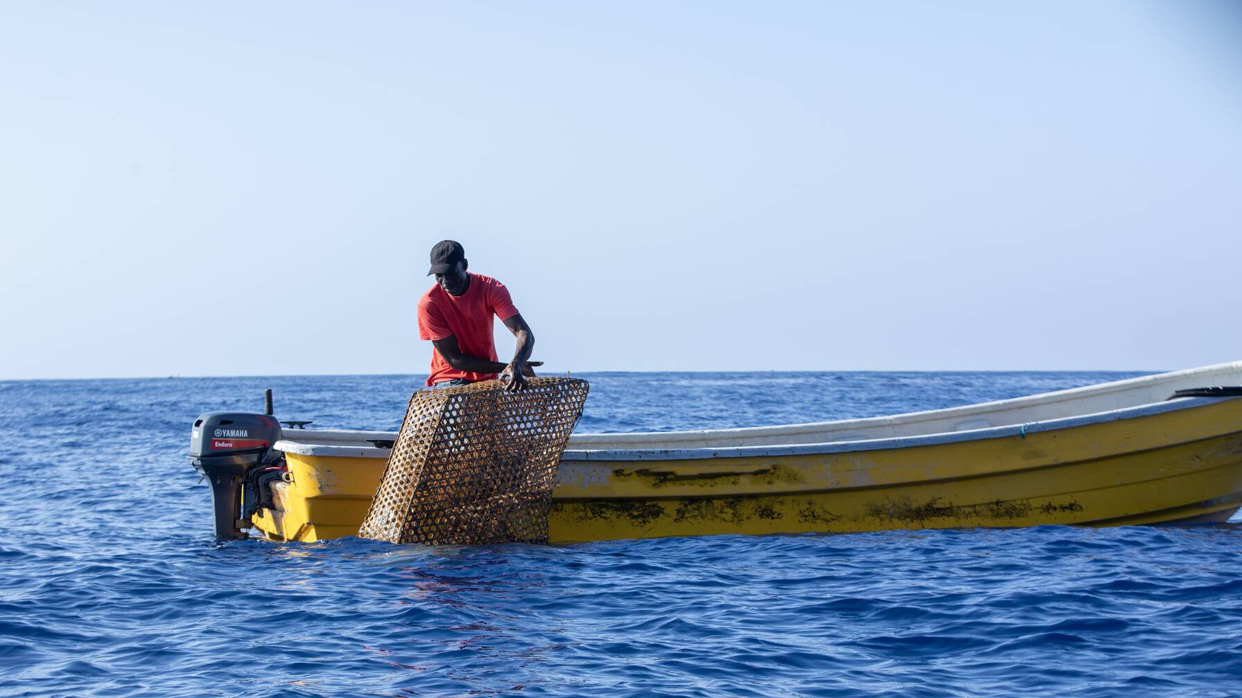 Aujourd’hui, Jean Louis pêche de manière plus durable : grâce à de nouvelles méthodes de pêche sélectives, il protège les poissons juvéniles et contribue ainsi à la préservation des stocks halieutiques.