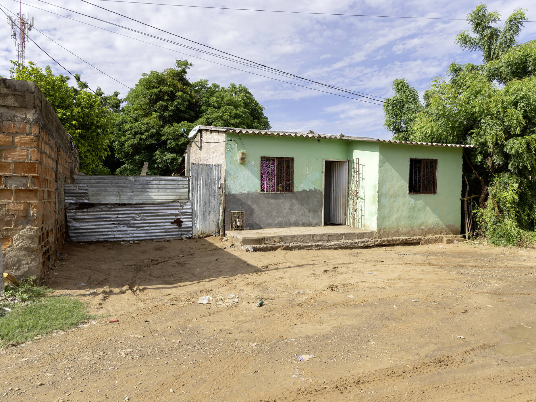 La casa in cui Haieduangel ha costruito una nuova vita insieme ai suoi tre figli, lontano dal marito.