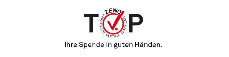 Zewo-Gütesiegel: Diese Auszeichnung erhalten nur gemeinnützige NPO, die die 21 Zewo-Standards erfüllen. Die regelmässige Prüfung durch die Zewo stellt sicher, dass Ihre Spende in guten Händen ist.