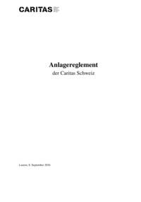 Regolamento sugli investimenti di Caritas Svizzera (tedesco)