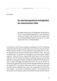Die entwicklungspolitische Verträglichkeit der schweizerischen Politik (Berlinger)