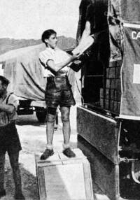 Vecchia foto dell'aiuto della Caritas nel 1946, dopo la Seconda guerra mondiale