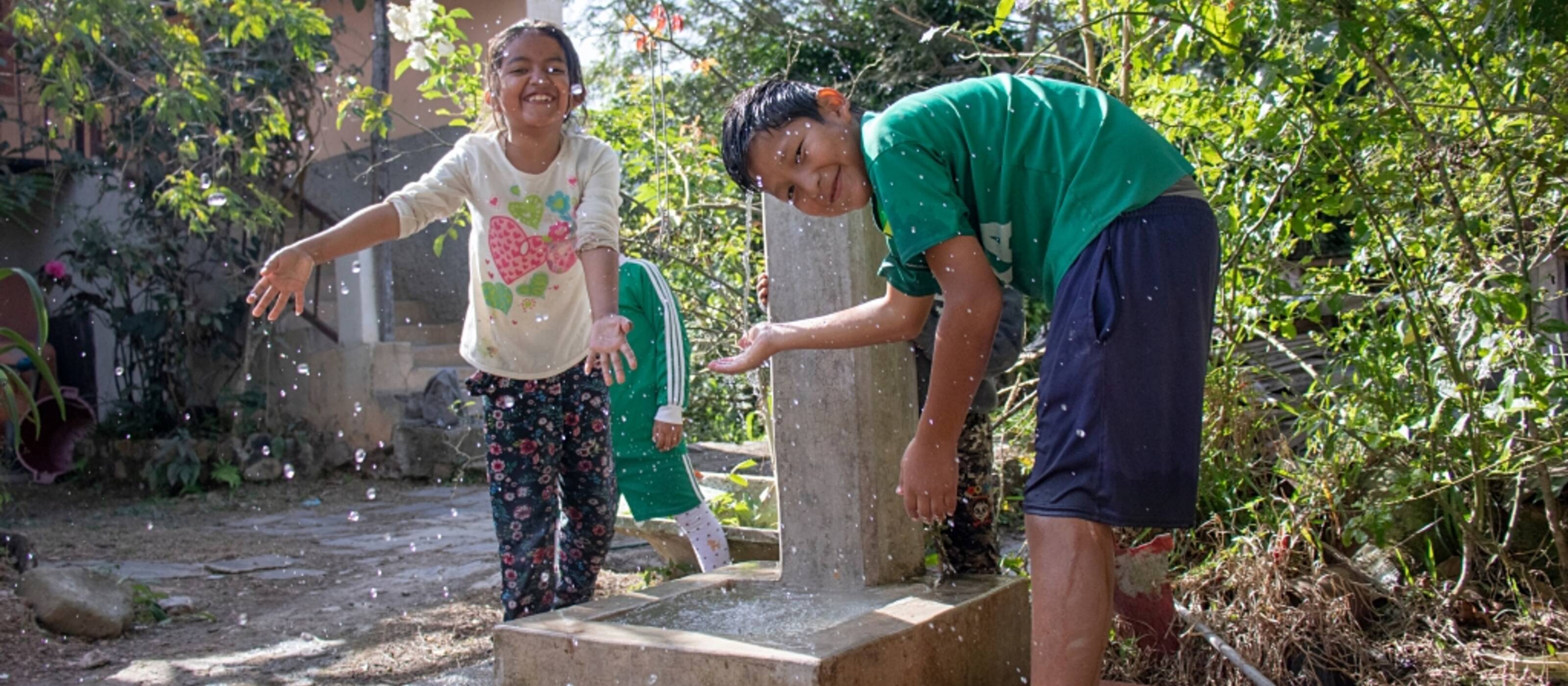Improved access to drinking water is a long-term area of work for Caritas.