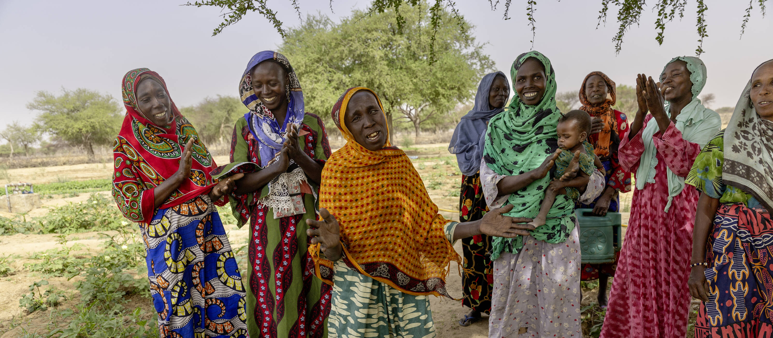 Frauen aus dem Tschad, die eine zentrale Rolle in den lokalen Projekten vor Ort spielen.