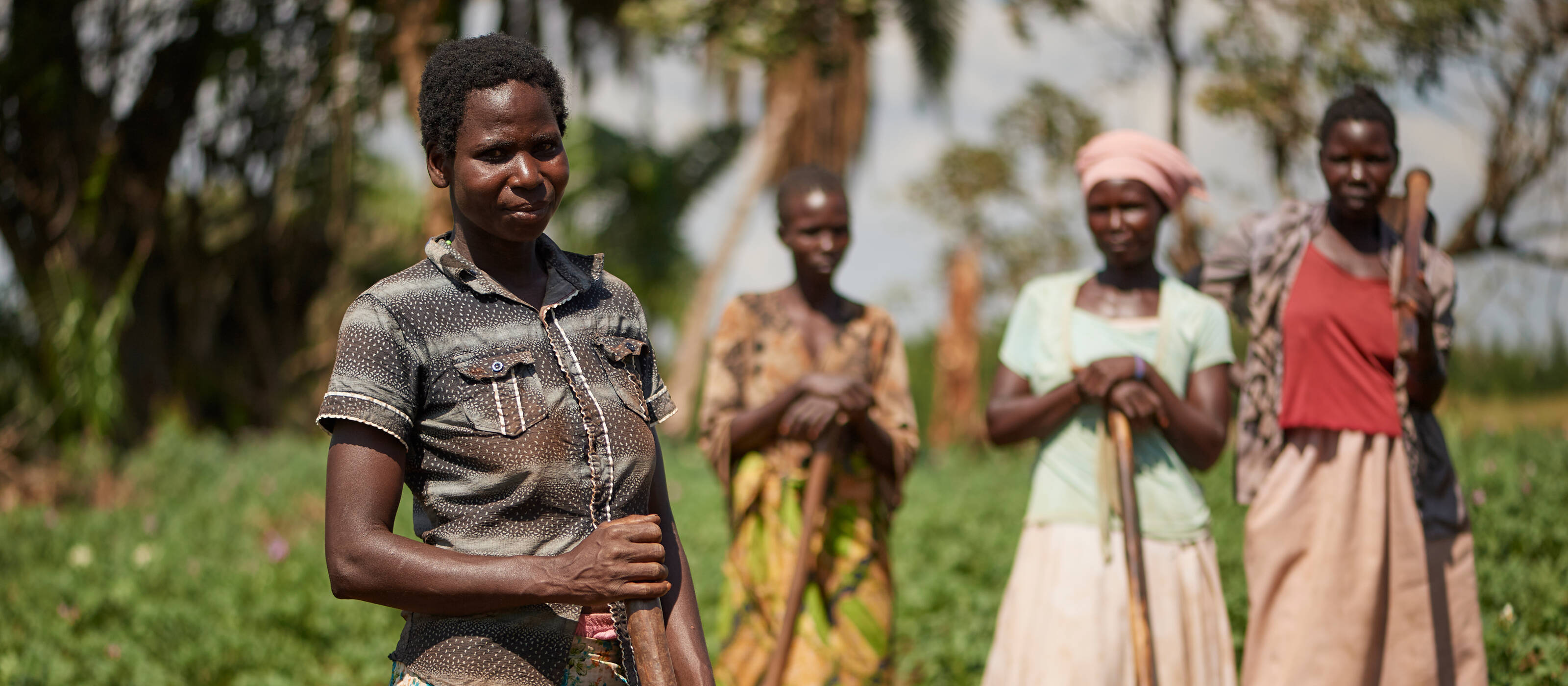 Women farmers working in a potato field in Uganda’s Yumbe District, near the village of Kabucan.