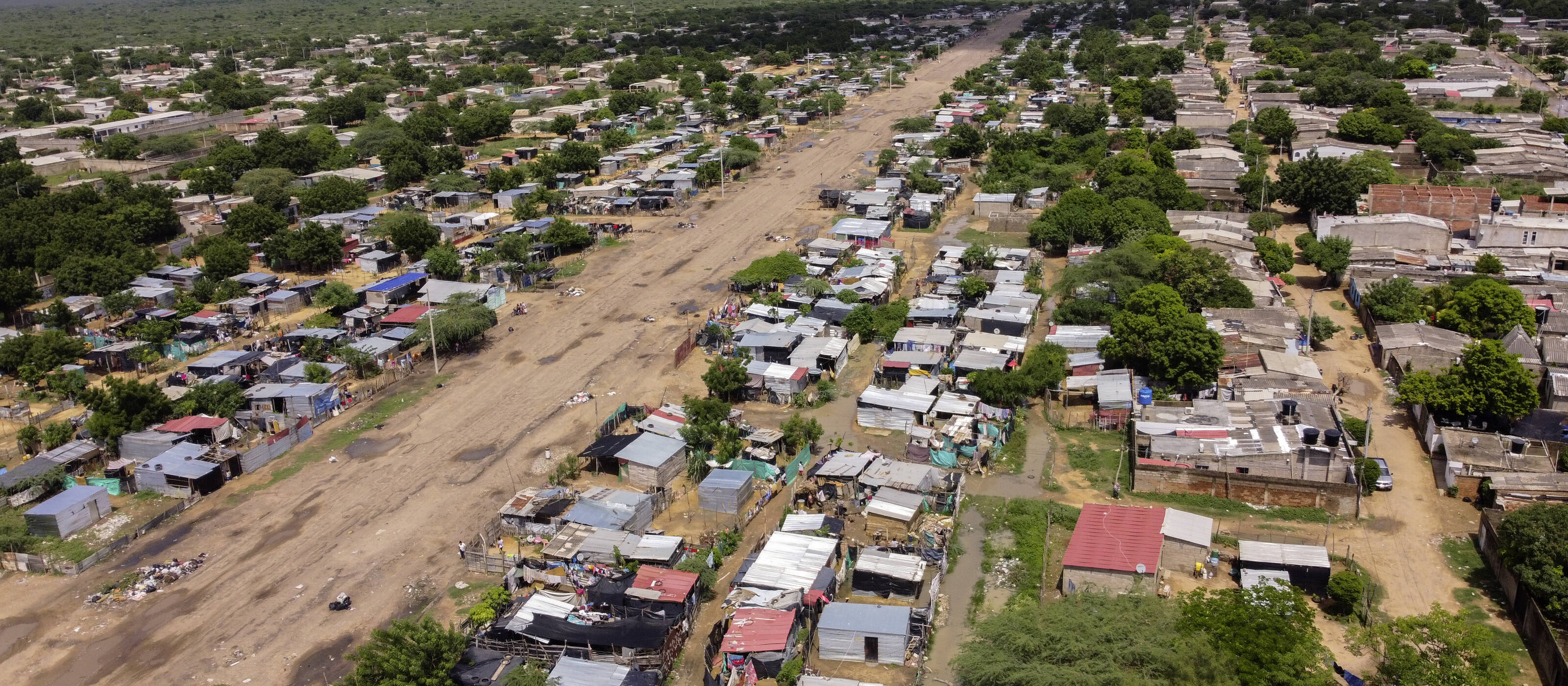 Tausende Menschen aus Venezuela fliehen nach Kolumbien und leben unter prekären Bedingungen, wie hier in Maicao.