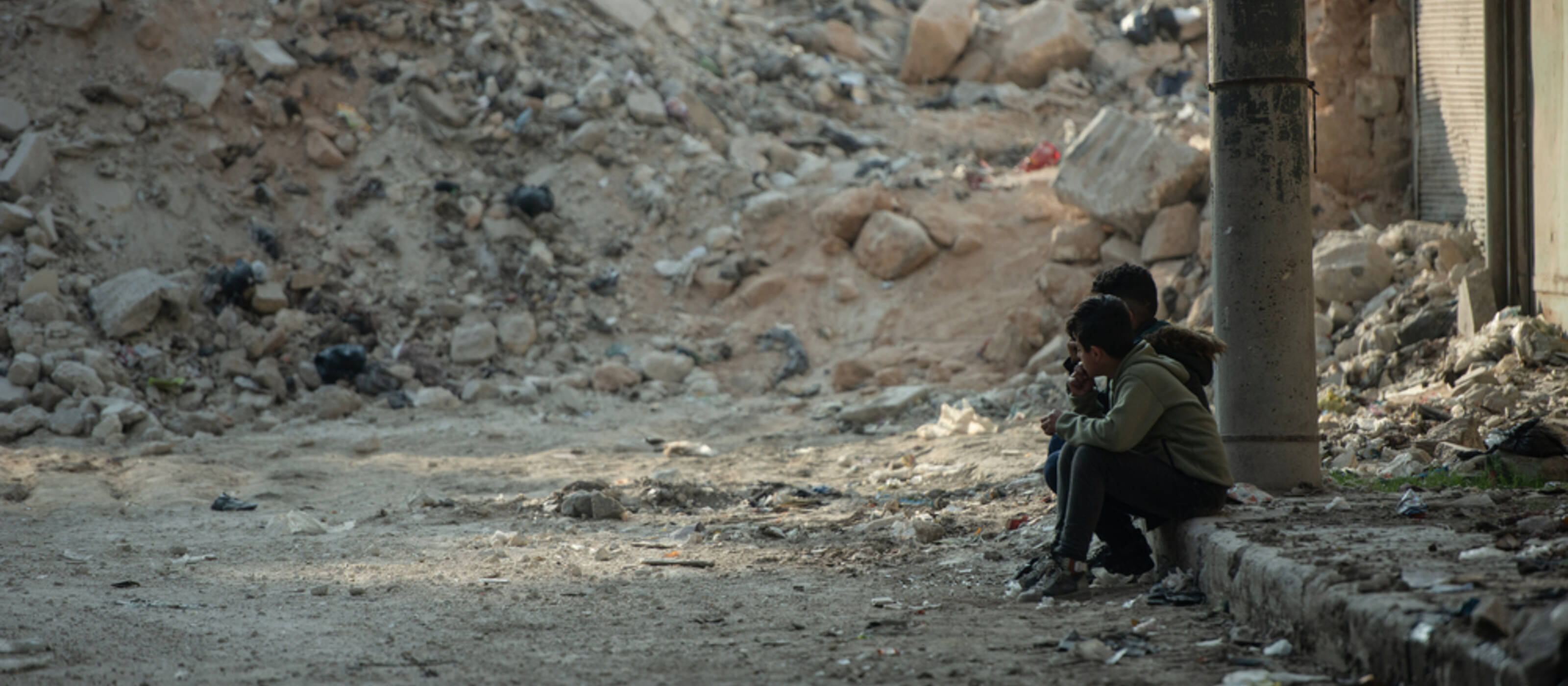 Destroyed in the war: the Syrian city of Aleppo.