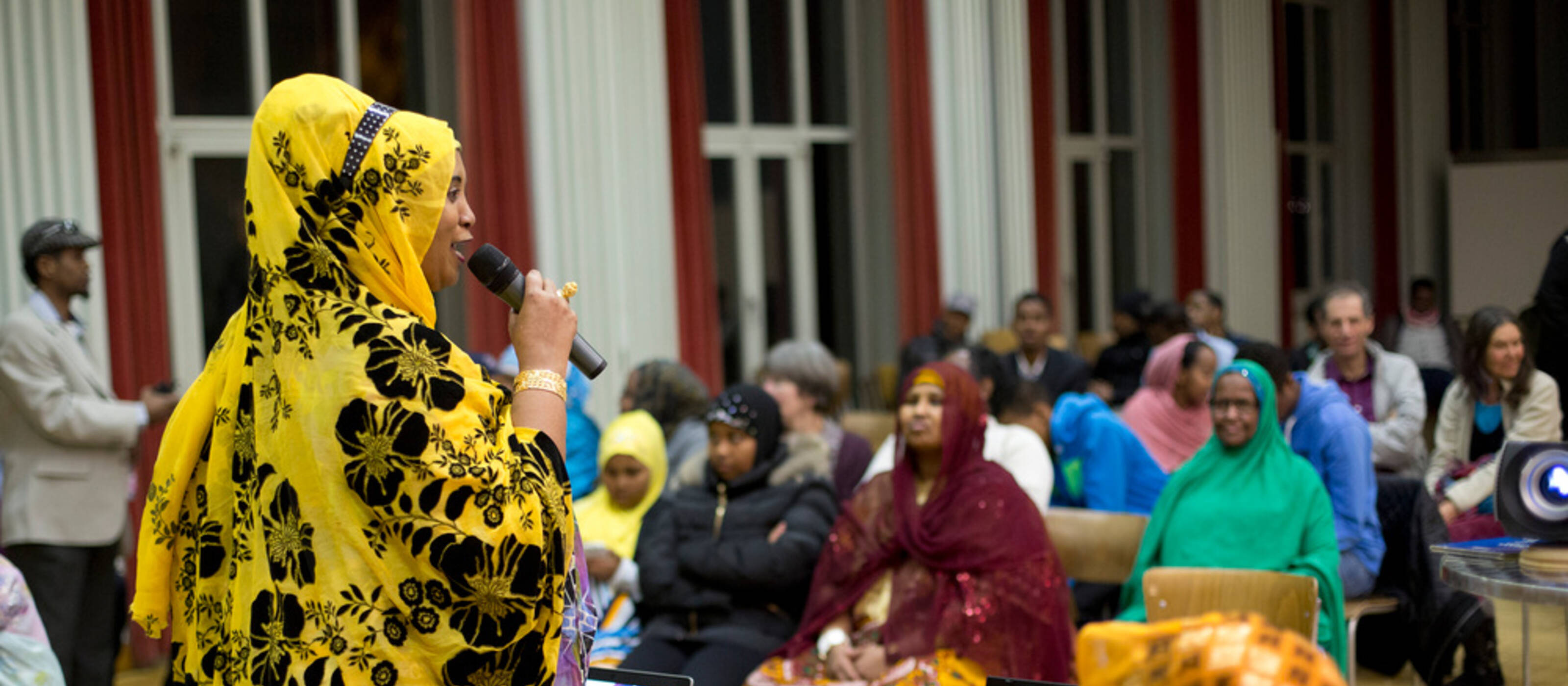 Les multiplicatrices du Réseau contre les mutilations génitales féminines en Suisse discutent lors d'une réunion du réseau.