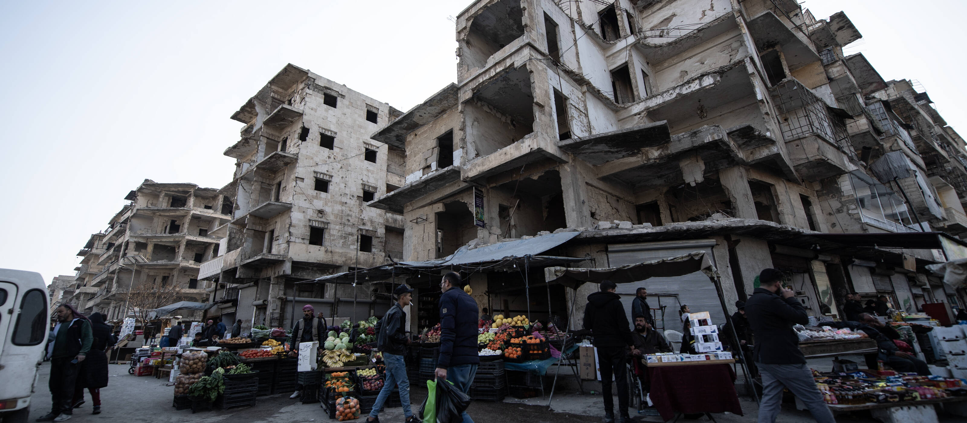 Zerstörte Gebäude in Syrien. 