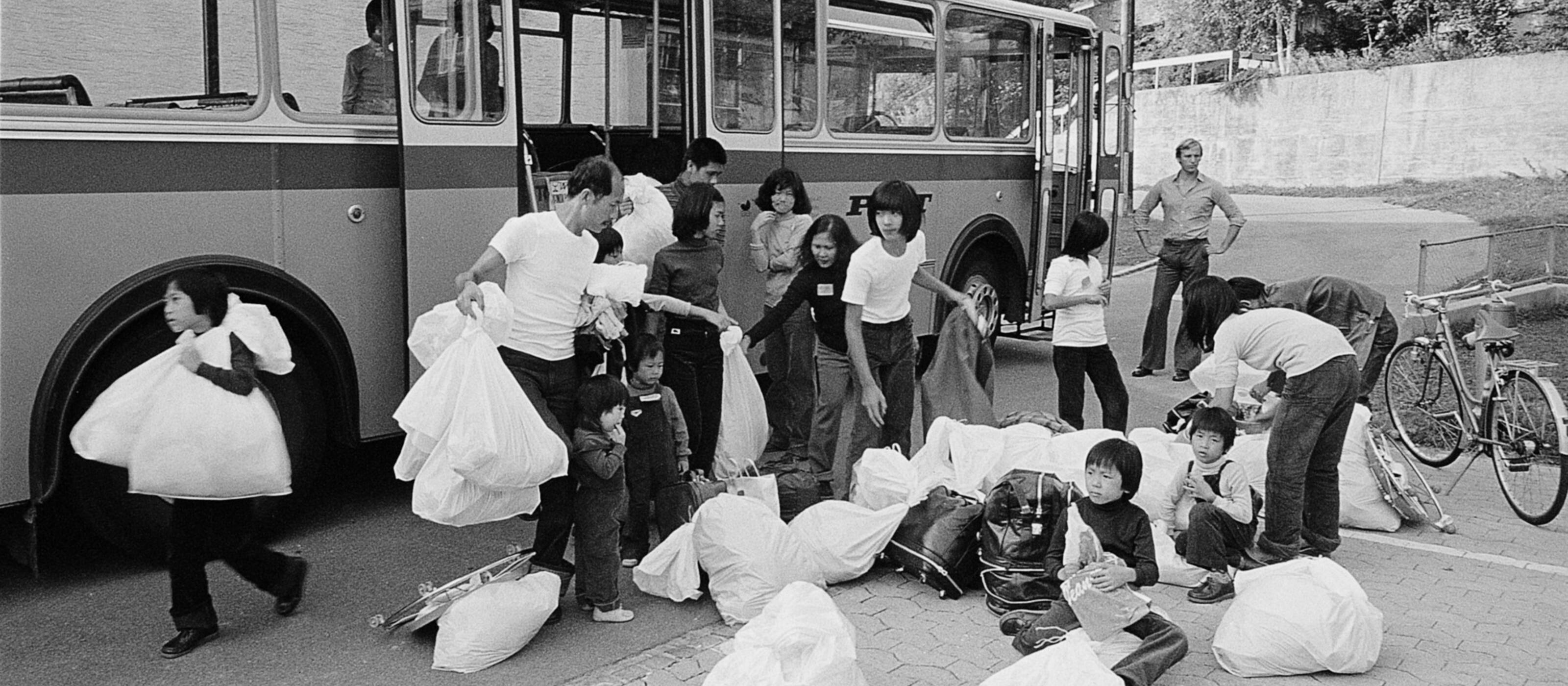 Caritas Suisse s’est très tôt engagée dans le domaine de l’asile, notamment en faveur des réfugiés vietnamiens (photo datant de 1980).