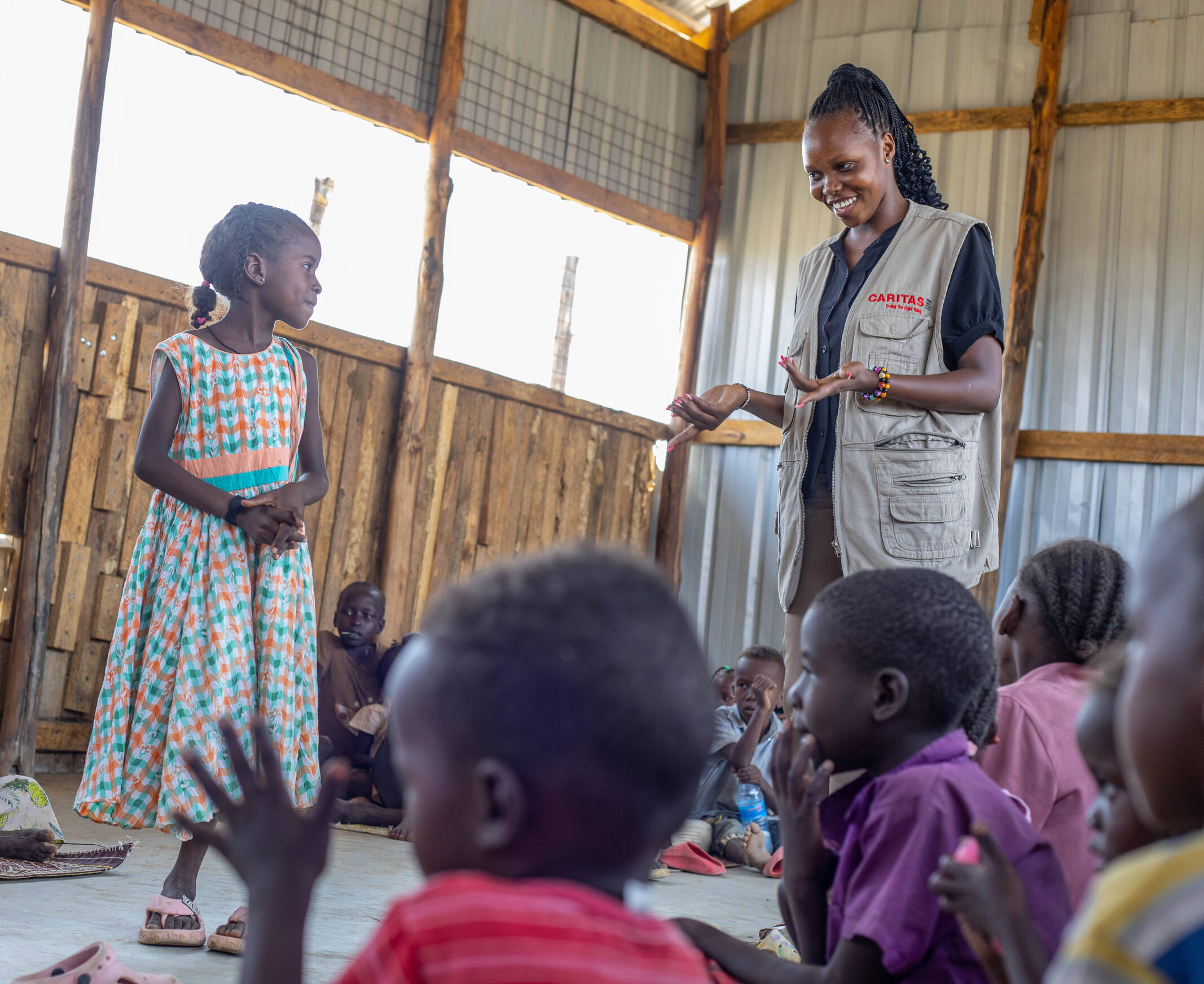 Schnappschuss aus dem Child Friendly Sapce im Goromp Camp in Juba