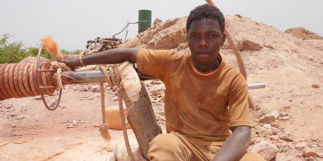 Kinder werden für den Goldabbau eingesetzt, im Bild die Goldabbaustätte Guido in Burkina Faso. 