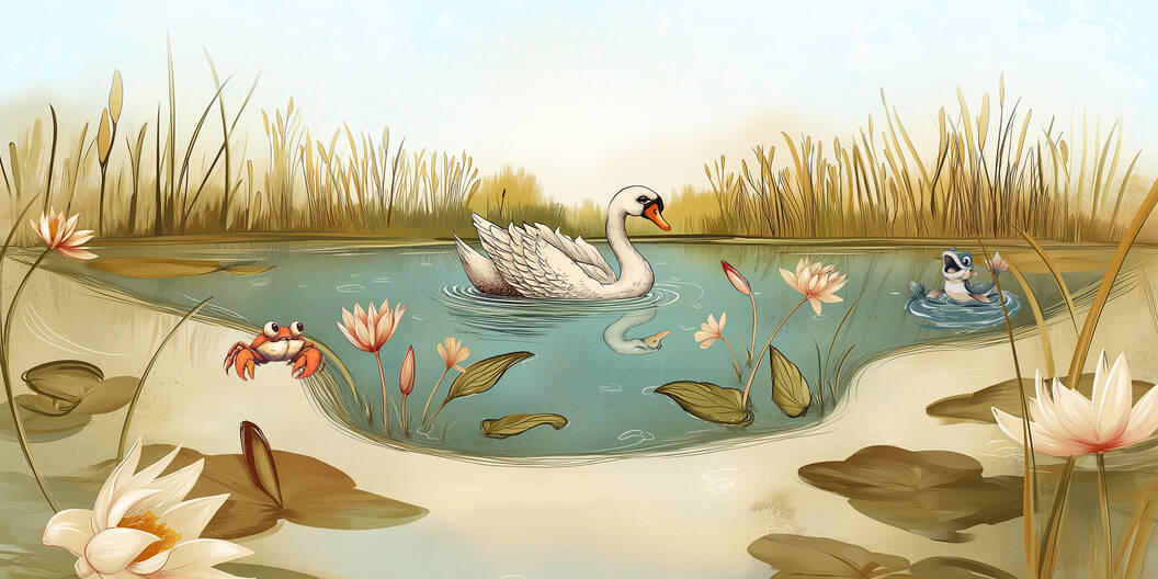Märchen aus der Ukraine - Der Schwan, der Hecht und der Flusskrebs